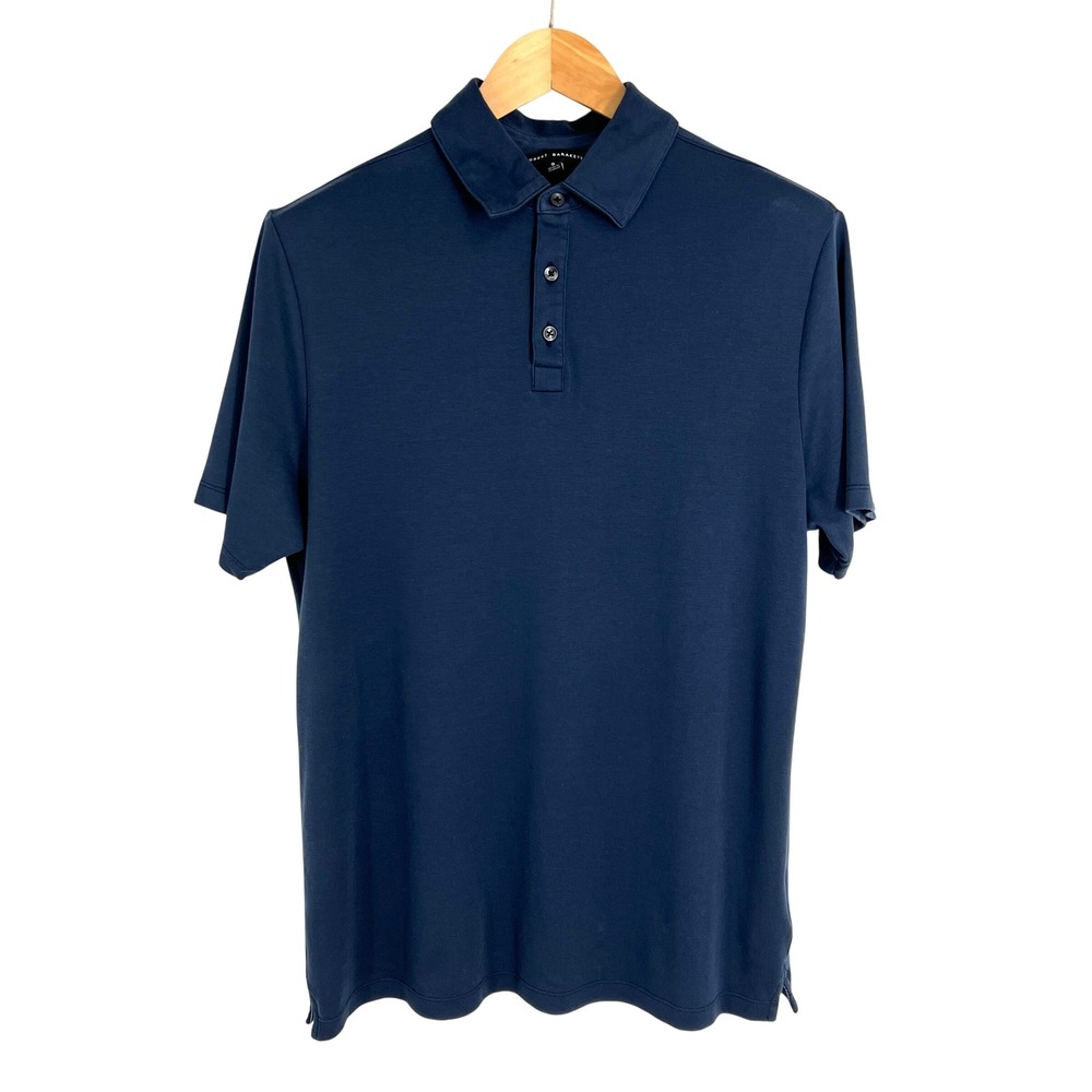 Robert Barakett The Barakett Polo Pima Cotton Blue Night RB51236 Mens Large